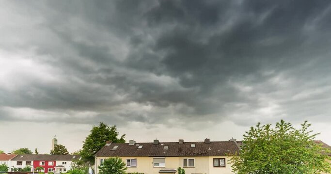 Thunderstorm over Village Time Lapse
