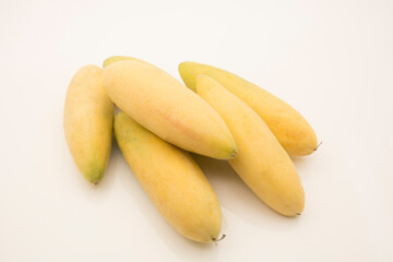 Exotic tropical fruit called curuba (Passiflora tripartita)