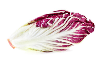 Radicchio, red salad isolated on white background
