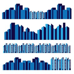 Modern City skyline . city silhouette. vector illustration in flat design
