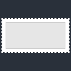 Blank Rectangle Postage Stamp