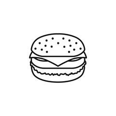 Burger icon logo vector illustration