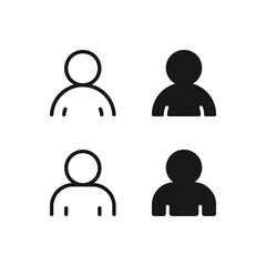 Set of user icon vector design