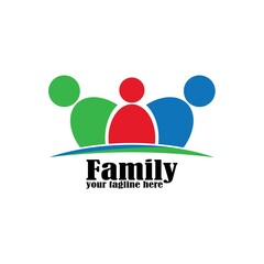 Family Care logo icon design template vector illustration,
