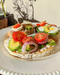 fresh vegetables bruschetta