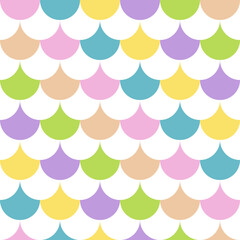Circles pastel colors. Vector seamless illustration.