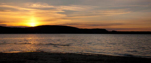 Munising Bay Sunset, Michigan, USA