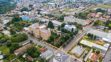Prudentópolis - PR. Aerial view of the city of Prudentópolis - Paraná - Brazil