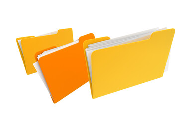 Folders, Documents Isolated