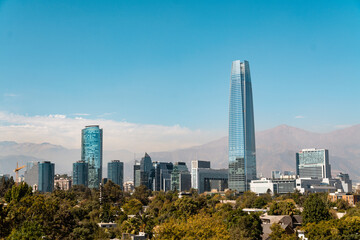 Fototapeta premium view of the city of Santiago de Chile