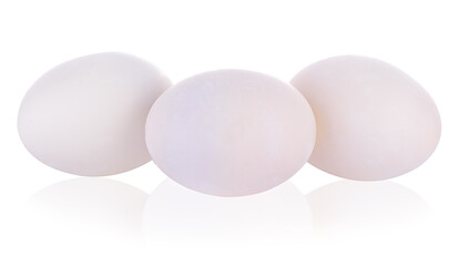salted eggs isolated on white background
