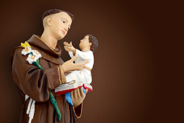 saint Anthony of lisbon and baby Jesus catholic image