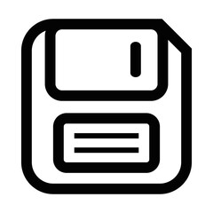 Obraz premium Disc and floppy disc for saving data icon