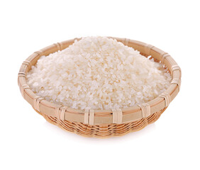 Japanese rice isolated on white background