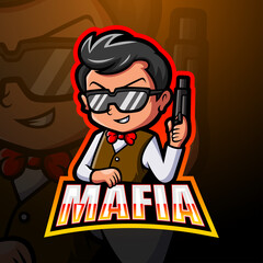 Mafia mascot esport logo design © frescostudio