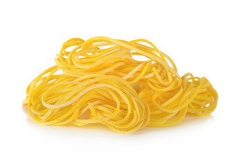 Dry noodles isolated on white background