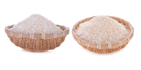 Japanese rice isolated on white background