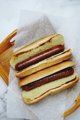 Homemade hot dogs