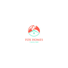 abstract logo design, fox homes, fox, homes, logo