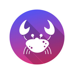 Crab Icon with Shadow.
