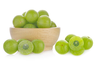 Indian gooseberry isolated on white background