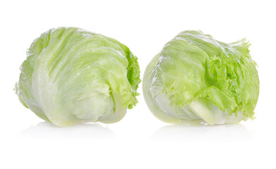 Fototapeta premium Fresh lettuce isolated on white background.