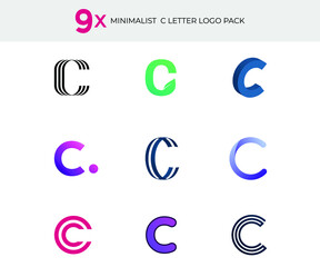 c letter logo template