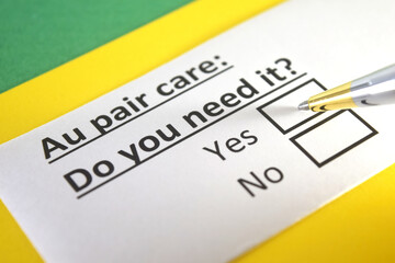 Obraz premium Questionnaire about services