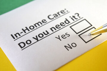 Obraz premium Questionnaire about services