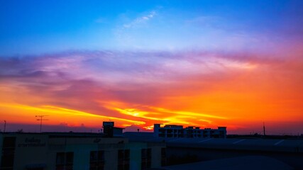 Twilight sky background with Colorful sky in twilight background