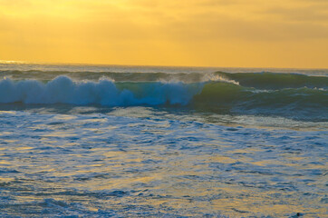 Large Waves on Rockaway Beach, Pacifica, California, USA