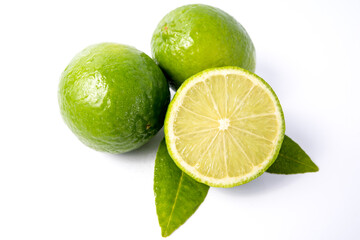 lime on white background
