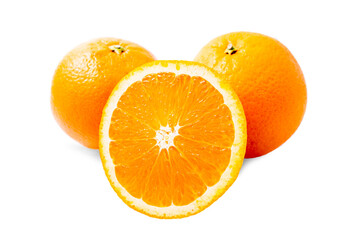 Orange, fruit isolated in white background