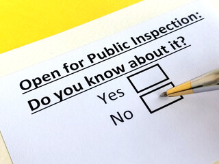 Obraz premium Questionnaire about civil litigation