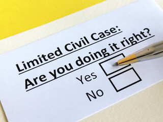 Questionnaire about civil litigation