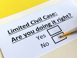 Questionnaire about civil litigation