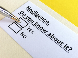 Fototapeta premium Questionnaire about civil litigation