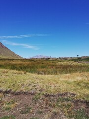 Naklejka premium mountain landscape with blue sky