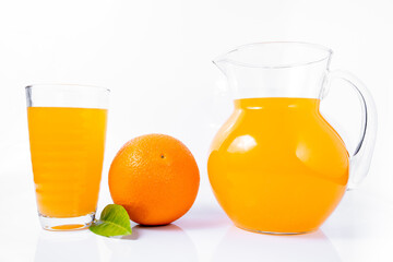 Orange Juice, drink healthy isolated in background white