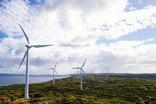 Wind Turbines At The Albany Wind Farm, Western Australia