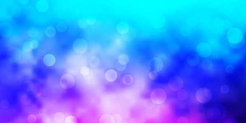 Light Pink, Blue vector background with spots. Modern abstract illustration with colorful circle shapes. Pattern for booklets, leaflets.