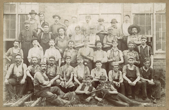 Antique Railroad Workers Pennsylvania 1880 Photo