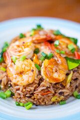 Khao Pad Tom Yum Goong spicy fried rice with shrimp