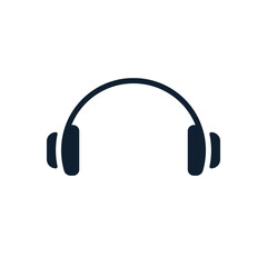 Headphones flat icon.