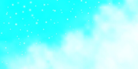 Light BLUE vector layout with bright stars. Shining colorful illustration with small and big stars. Design for your business promotion.