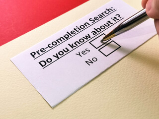 Questionnaire about conveyancing