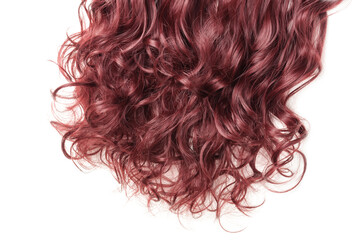 Single piece clip in claret red wavy synthetic hair extensions
