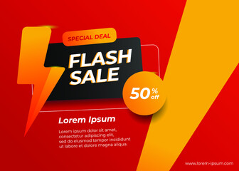 flash sale banner template for promotional and advertising