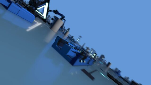 Seamless looping 3d animation  of a future tech  concept revealing the text data mining in 4k resolution