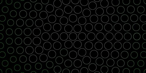 Dark Green vector template with circles. Abstract decorative design in gradient style with bubbles. Design for your commercials.